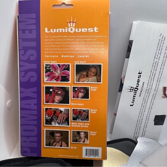 LumiQuest LQ-105 ProMax 80-20 System 6 Piece Flash Light Modification kit *NEW - Picture 6 of 6